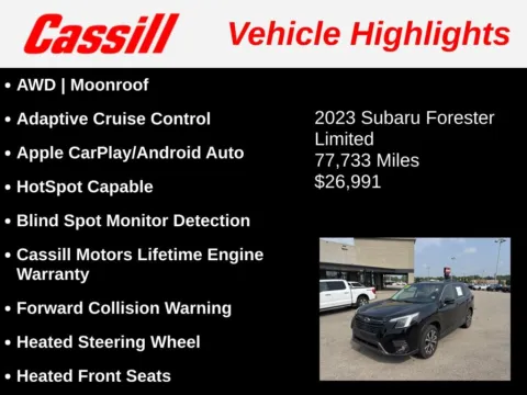 Another view of 2023 Subaru Forester Limited for sale in Cedar Rapids, IA at Cassill Motors