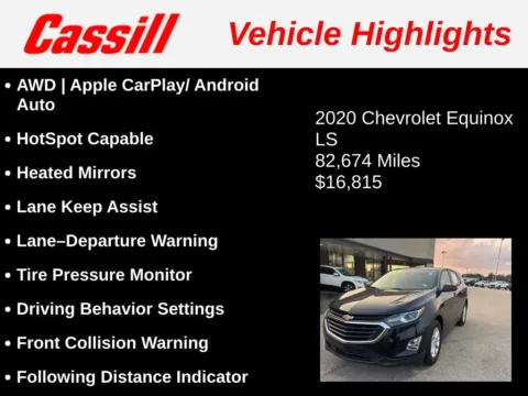 Another view of 2020 Chevrolet Equinox LS for sale in Cedar Rapids, IA at Cassill Motors