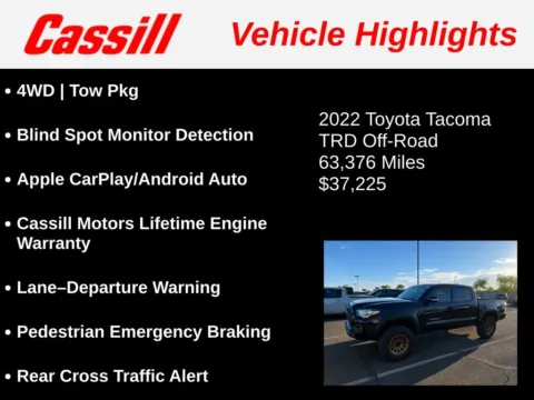 Another view of 2022 Toyota Tacoma TRD Off-Road for sale in Cedar Rapids, IA at Cassill Motors