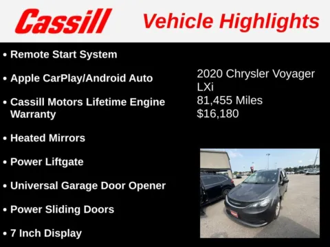 Another view of 2020 Chrysler Voyager LXI for sale in Cedar Rapids, IA at Cassill Motors