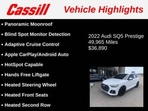 Another view of 2022 Audi SQ5 Sportback Prestige for sale in Cedar Rapids, IA at Cassill Motors