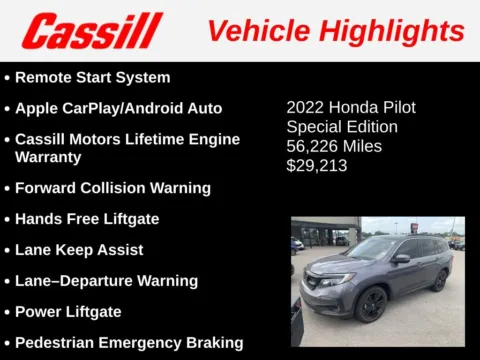 Another view of 2022 Honda Pilot Special Edition for sale in Cedar Rapids, IA at Cassill Motors