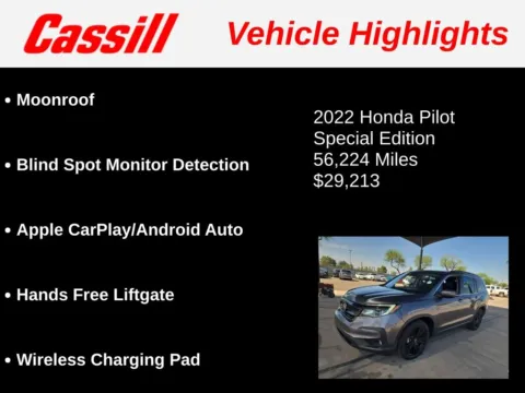 Another view of 2022 Honda Pilot Special Edition for sale in Cedar Rapids, IA at Cassill Motors