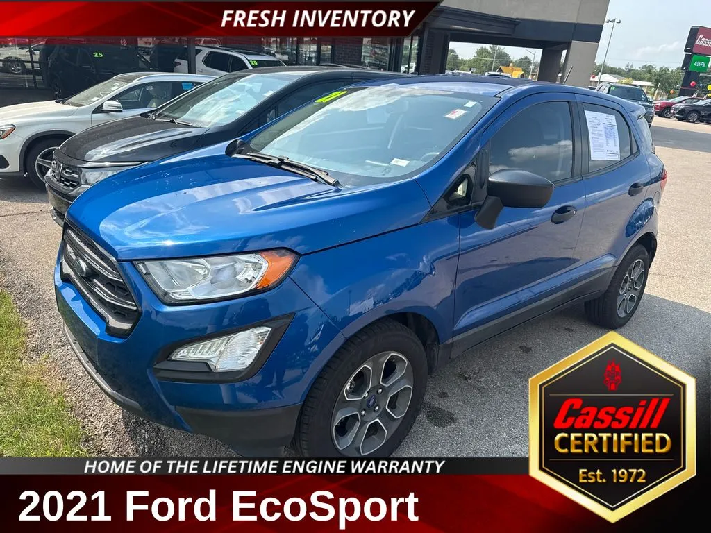 Blue 2021 Ford EcoSport S for sale in Cedar Rapids, IA