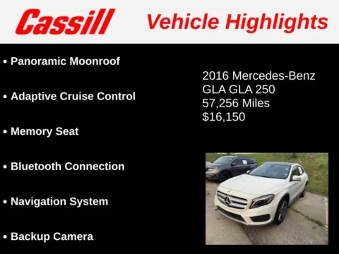 Another view of 2016 Mercedes-Benz GLA 250 for sale in Cedar Rapids, IA at Cassill Motors