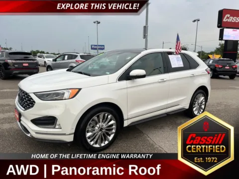 White 2024 Ford Edge Titanium for sale in Cedar Rapids, IA