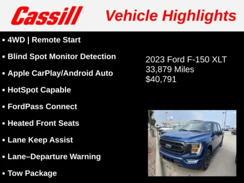 Another view of 2023 Ford F-150 XLT for sale in Cedar Rapids, IA at Cassill Motors