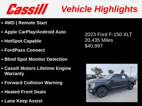 Another view of 2023 Ford F-150 XLT for sale in Cedar Rapids, IA at Cassill Motors