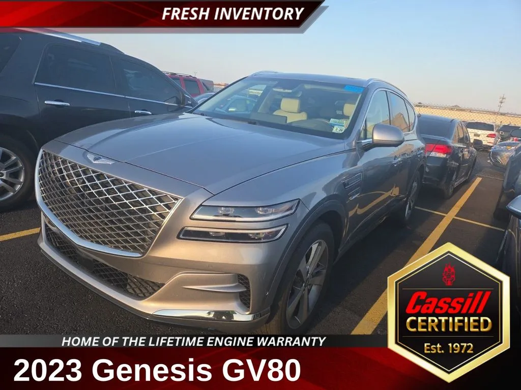 Silver 2023 Genesis GV80 3.5T Advanced + for sale in Cedar Rapids, IA