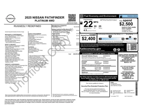Photos of 2025 Nissan Pathfinder Platinum for sale in Cedar Rapids, IA at Cassill Motors