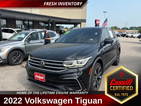 Black 2022 Volkswagen Tiguan 2.0T SEL R-Line for sale in Cedar Rapids, IA