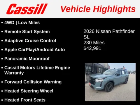 Another view of 2026 Nissan Pathfinder SL for sale in Cedar Rapids, IA at Cassill Motors