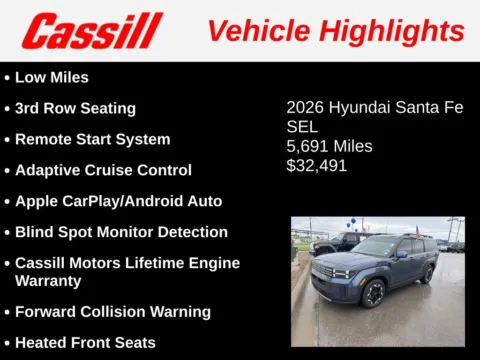 Another view of 2026 Hyundai Santa Fe SEL for sale in Cedar Rapids, IA at Cassill Motors