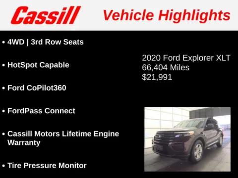 Another view of 2020 Ford Explorer XLT for sale in Cedar Rapids, IA at Cassill Motors