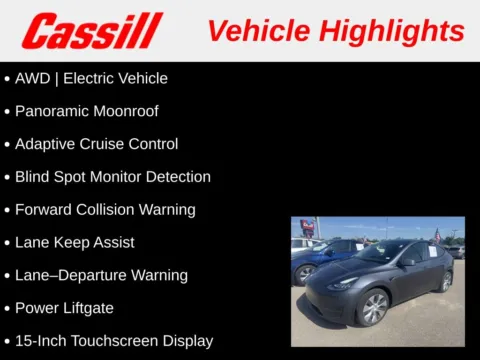 Another view of 2023 Tesla Model Y Long Range for sale in Cedar Rapids, IA at Cassill Motors