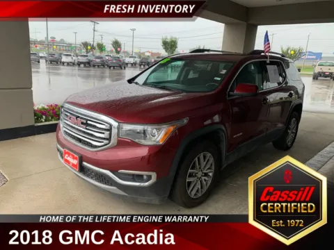 Red 2018 GMC Acadia SLE-2 for sale in Cedar Rapids, IA
