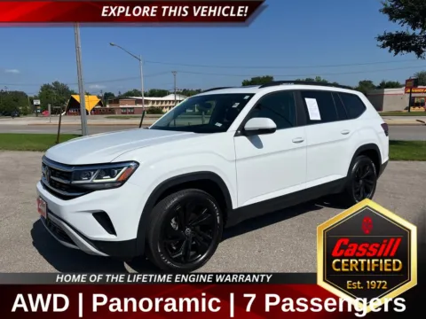 White 2022 Volkswagen Atlas 3.6L V6 SE w/Technology for sale in Cedar Rapids, IA