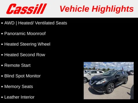 Another view of 2016 Nissan Murano Platinum for sale in Cedar Rapids, IA at Cassill Motors