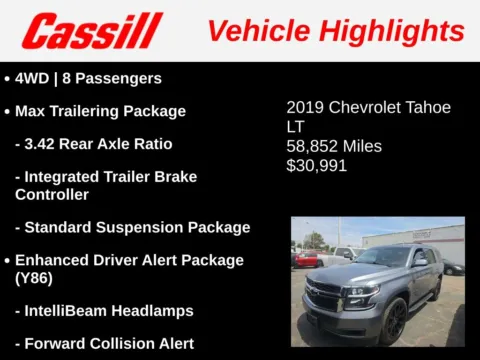 Another view of 2019 Chevrolet Tahoe LT for sale in Cedar Rapids, IA at Cassill Motors