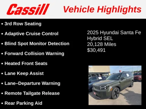 Another view of 2025 Hyundai Santa Fe Hybrid SEL for sale in Cedar Rapids, IA at Cassill Motors