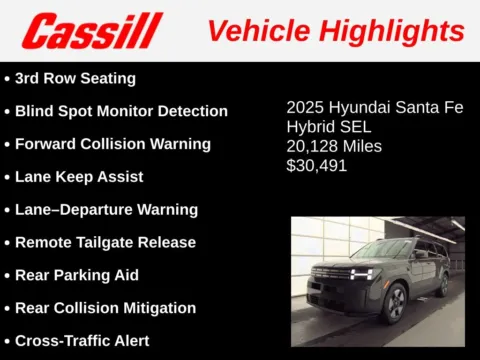 Another view of 2025 Hyundai Santa Fe Hybrid SEL for sale in Cedar Rapids, IA at Cassill Motors