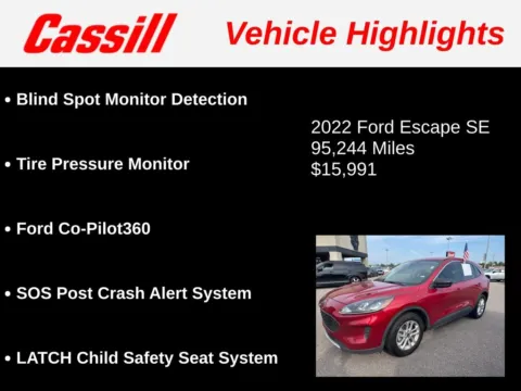 Another view of 2022 Ford Escape SE for sale in Cedar Rapids, IA at Cassill Motors