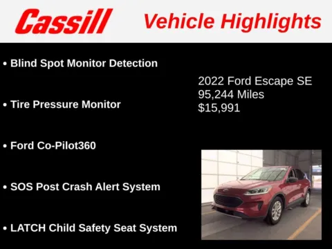 Another view of 2022 Ford Escape SE for sale in Cedar Rapids, IA at Cassill Motors