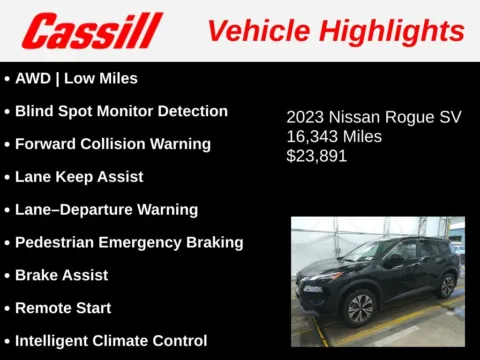 Another view of 2023 Nissan Rogue SV for sale in Cedar Rapids, IA at Cassill Motors