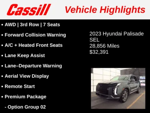 Another view of 2023 Hyundai Palisade SEL for sale in Cedar Rapids, IA at Cassill Motors