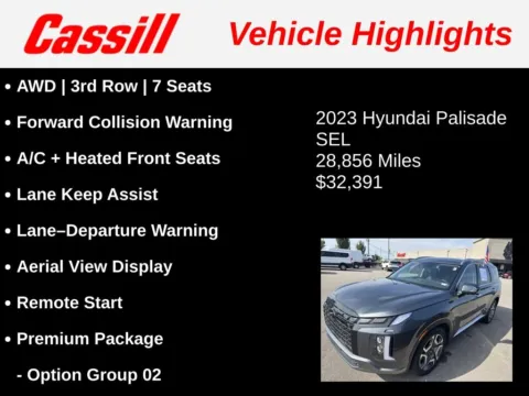 Another view of 2023 Hyundai Palisade SEL for sale in Cedar Rapids, IA at Cassill Motors