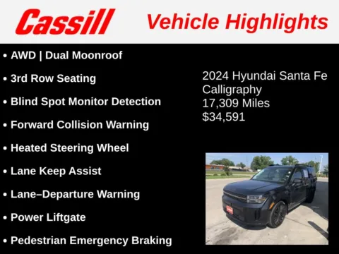 Another view of 2024 Hyundai Santa Fe Calligraphy for sale in Cedar Rapids, IA at Cassill Motors