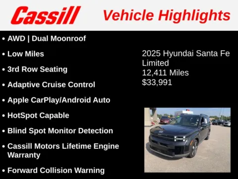 Another view of 2025 Hyundai Santa Fe Limited for sale in Cedar Rapids, IA at Cassill Motors