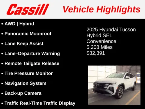 Another view of 2025 Hyundai Tucson Hybrid SEL Convenience for sale in Cedar Rapids, IA at Cassill Motors