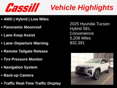 Another view of 2025 Hyundai Tucson Hybrid SEL Convenience for sale in Cedar Rapids, IA at Cassill Motors