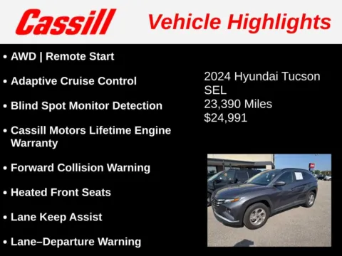 Another view of 2024 Hyundai Tucson SEL for sale in Cedar Rapids, IA at Cassill Motors