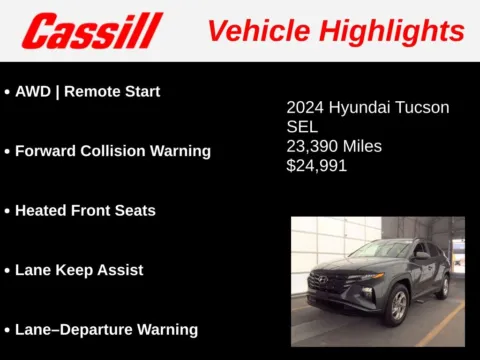Another view of 2024 Hyundai Tucson SEL for sale in Cedar Rapids, IA at Cassill Motors