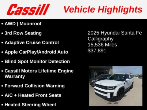 Another view of 2025 Hyundai Santa Fe Calligraphy for sale in Cedar Rapids, IA at Cassill Motors