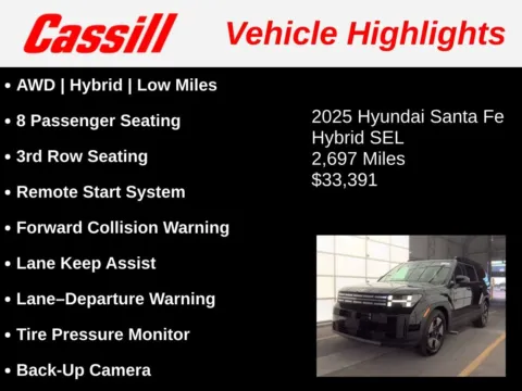 Another view of 2025 Hyundai Santa Fe Hybrid SEL for sale in Cedar Rapids, IA at Cassill Motors