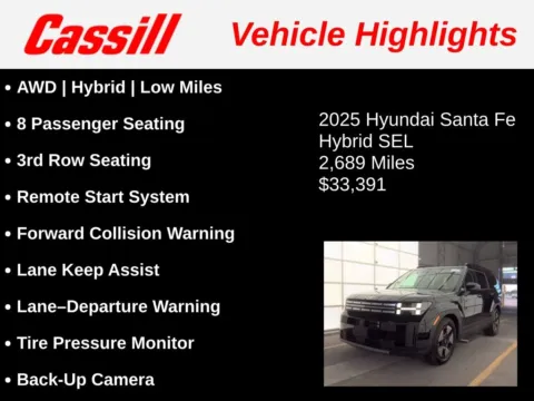 Another view of 2025 Hyundai Santa Fe Hybrid SEL for sale in Cedar Rapids, IA at Cassill Motors