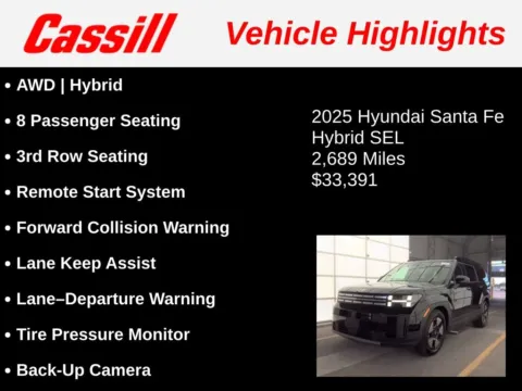 Another view of 2025 Hyundai Santa Fe Hybrid SEL for sale in Cedar Rapids, IA at Cassill Motors