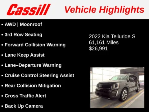 Another view of 2022 Kia Telluride S for sale in Cedar Rapids, IA at Cassill Motors
