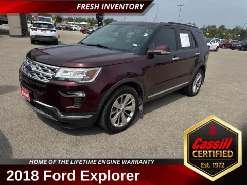 Red 2018 Ford Explorer Limited for sale in Cedar Rapids, IA