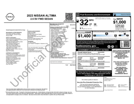 Photos of 2023 Nissan Altima 2.5 SV for sale in Cedar Rapids, IA at Cassill Motors