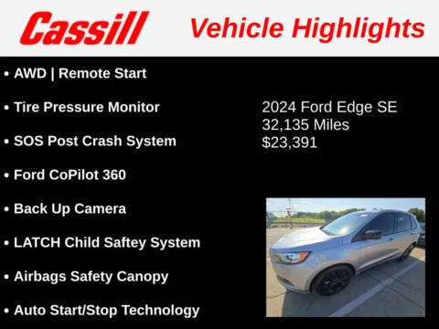 Another view of 2024 Ford Edge SE for sale in Cedar Rapids, IA at Cassill Motors