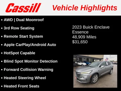 Another view of 2023 Buick Enclave Essence for sale in Cedar Rapids, IA at Cassill Motors