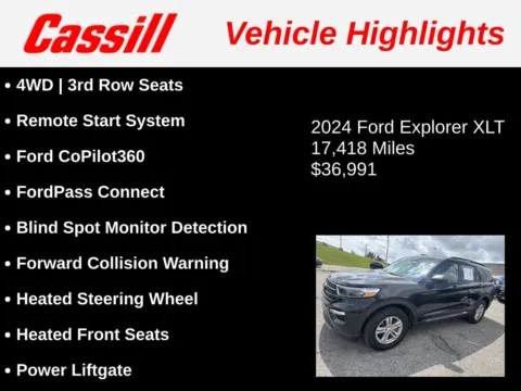 Another view of 2024 Ford Explorer XLT for sale in Cedar Rapids, IA at Cassill Motors