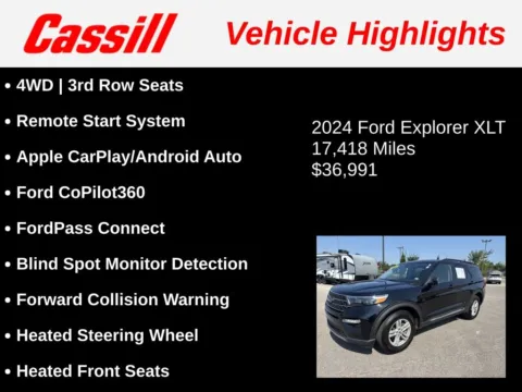 Another view of 2024 Ford Explorer XLT for sale in Cedar Rapids, IA at Cassill Motors