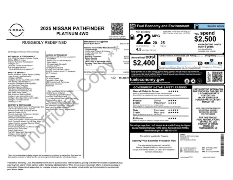 Photos of 2025 Nissan Pathfinder Platinum for sale in Cedar Rapids, IA at Cassill Motors
