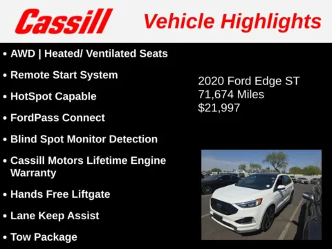 Another view of 2020 Ford Edge ST for sale in Cedar Rapids, IA at Cassill Motors