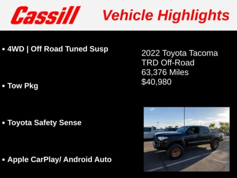Another view of 2022 Toyota Tacoma TRD Off-Road for sale in Cedar Rapids, IA at Cassill Motors